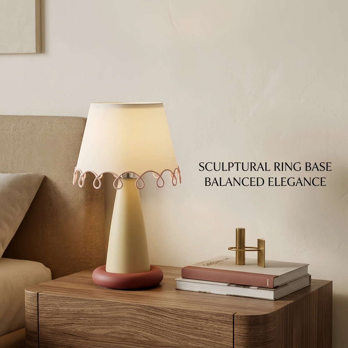 Morandia Nordic Table Lamp--Metal and Fabric for Study Room