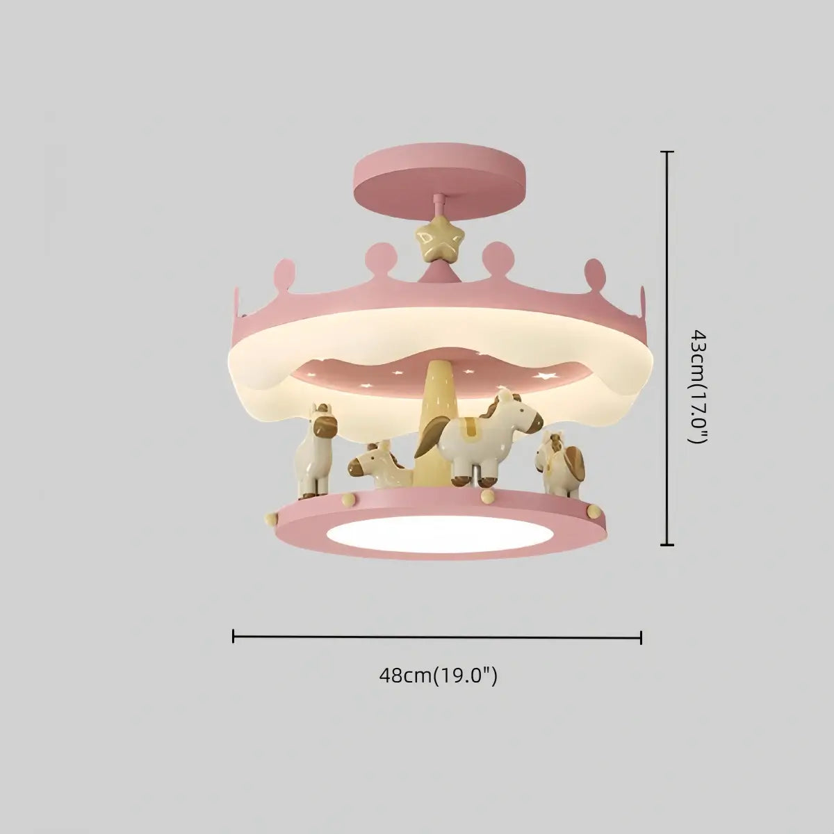 Cartoon Pendant Lamp -- Iron & PE Full-Spectrum LED Size