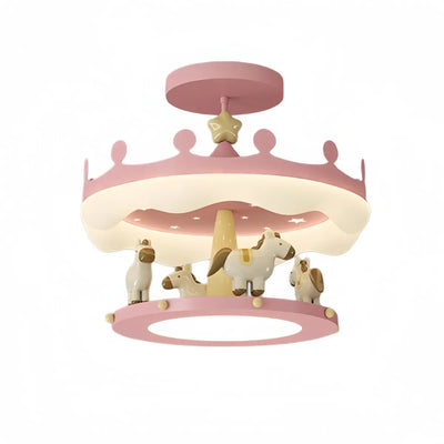 Cartoon Pendant Lamp -- Iron & PE Full-Spectrum LED for Children's Room