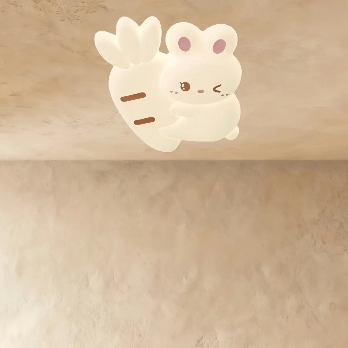 Vivara Cartoon Ceiling Lamp -- Iron & PE White for Bedroom