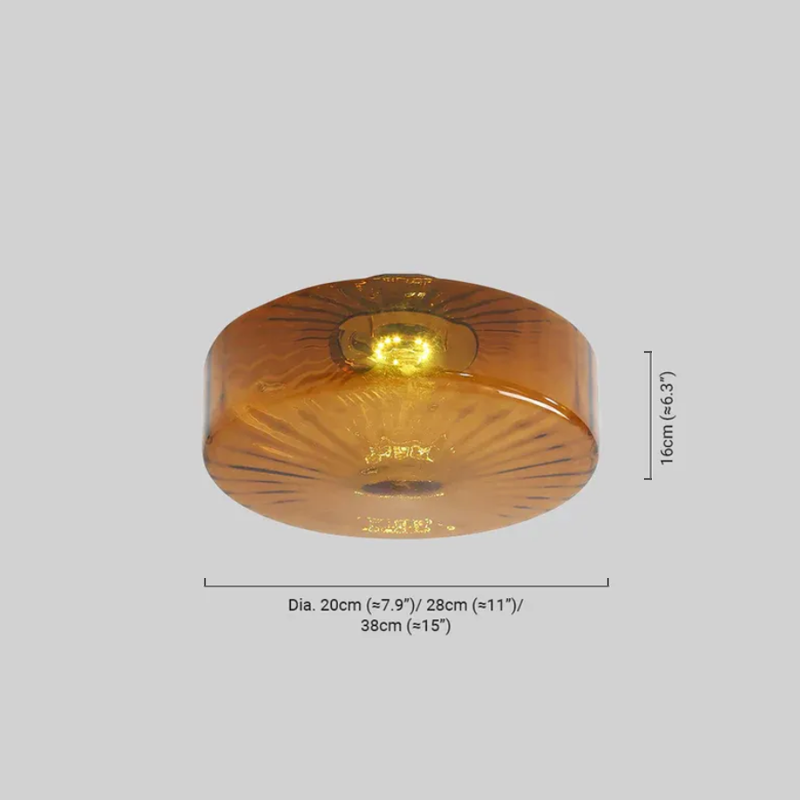 Modern Round Flush Mount Ceiling Light Dimension