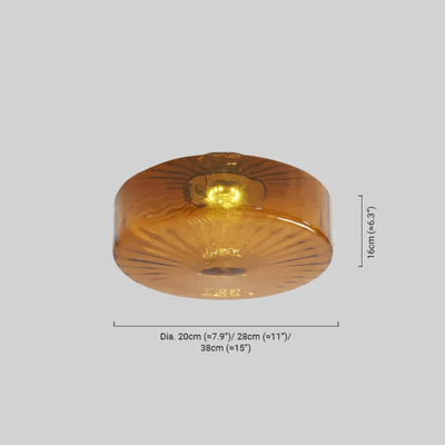 Modern Round Flush Mount Ceiling Light Dimension