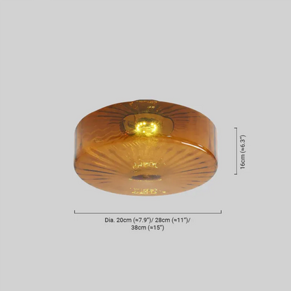 Modern Round Flush Mount Ceiling Light Dimension