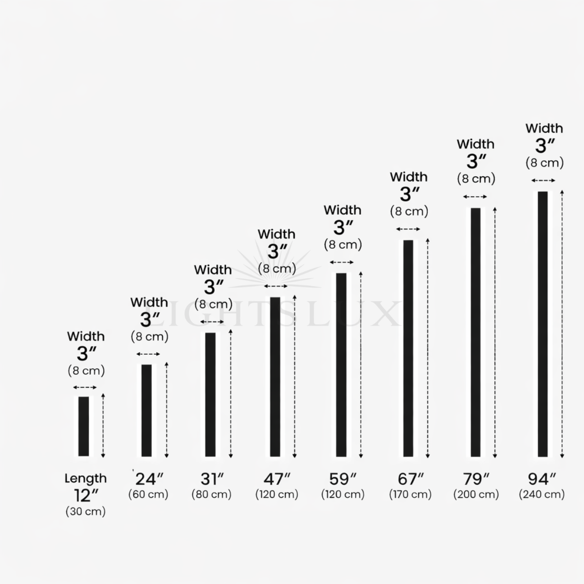 Arcato Modern Outdoor LED Wall Light with Sensor - in 8 Size for Outdoor