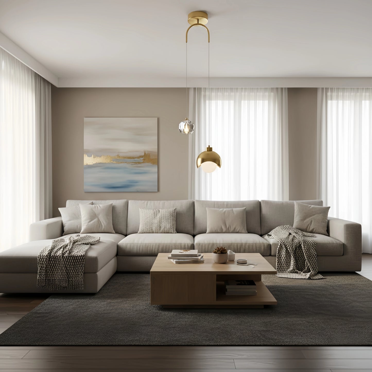 Arcato Modern Crystal Pendant Light for Dining Room/Living Room/Bedroom