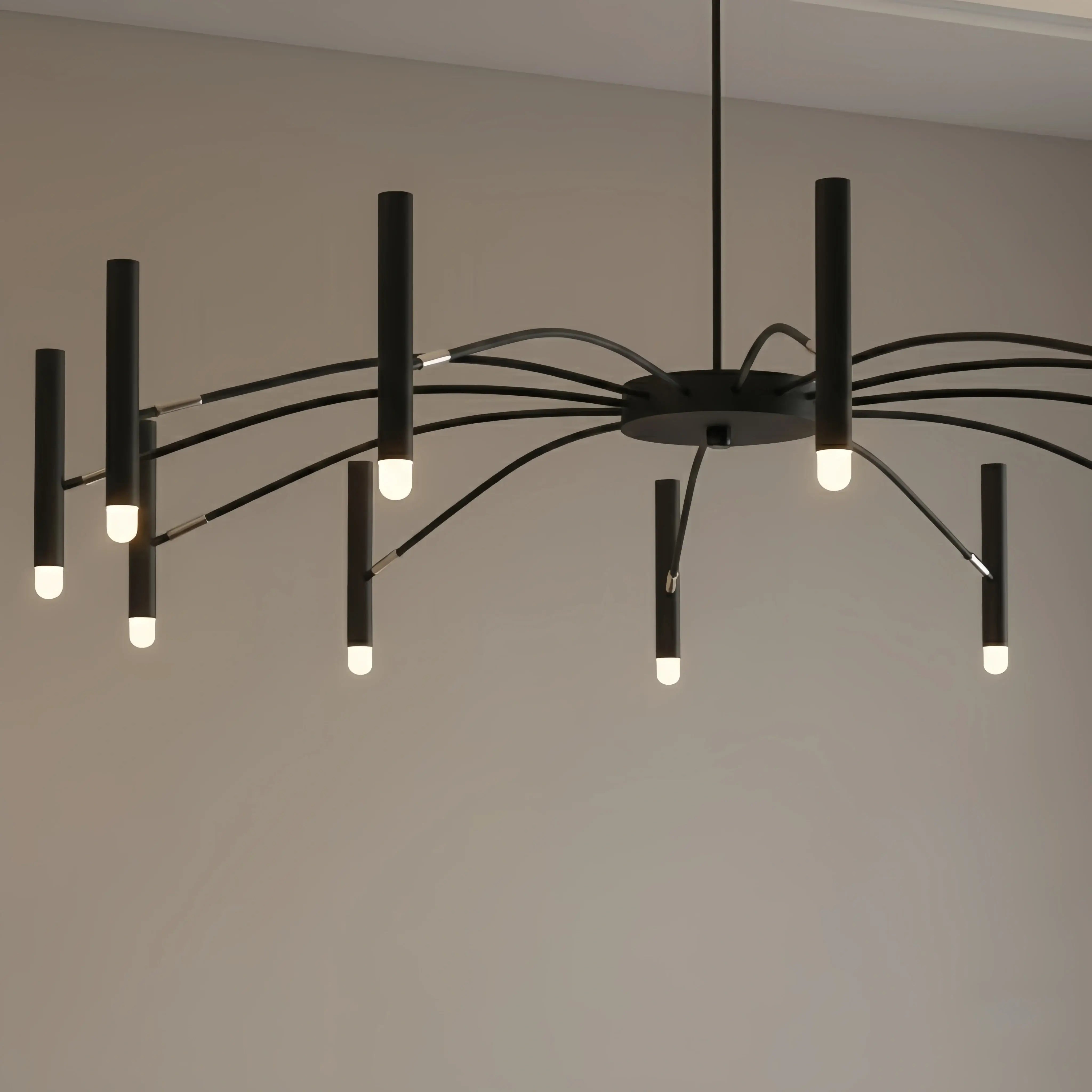Candelabro de vela moderno contemporáneo Nebula con ajuste regulable