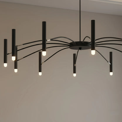 Nebula Modern Contemporary Candle Chandelier with Adjustable