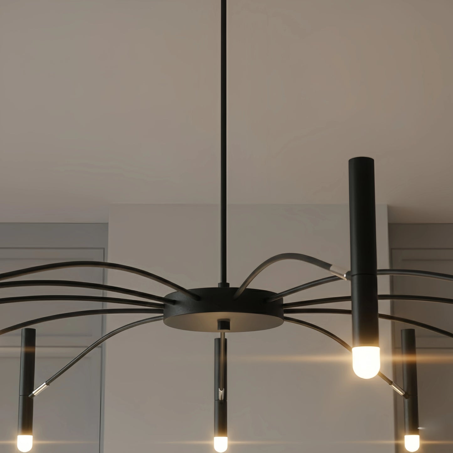 Nebula Modern Contemporary Candle Chandelier with Adjustable