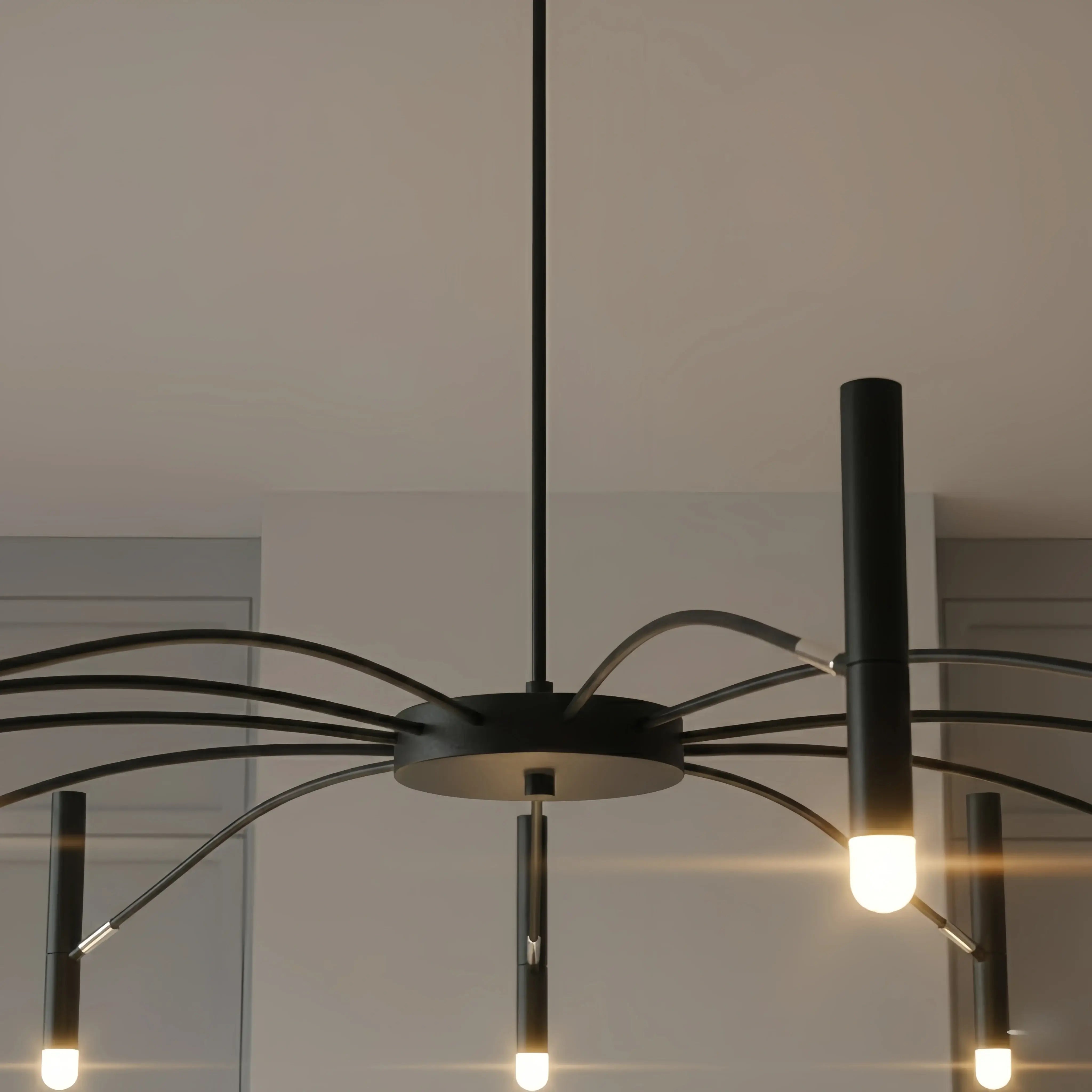 Candelabro de vela moderno contemporáneo Nebula con ajuste regulable