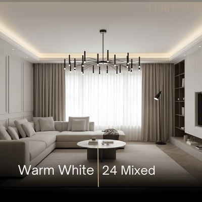 Contemporary Candle Chandelier with Adjustable