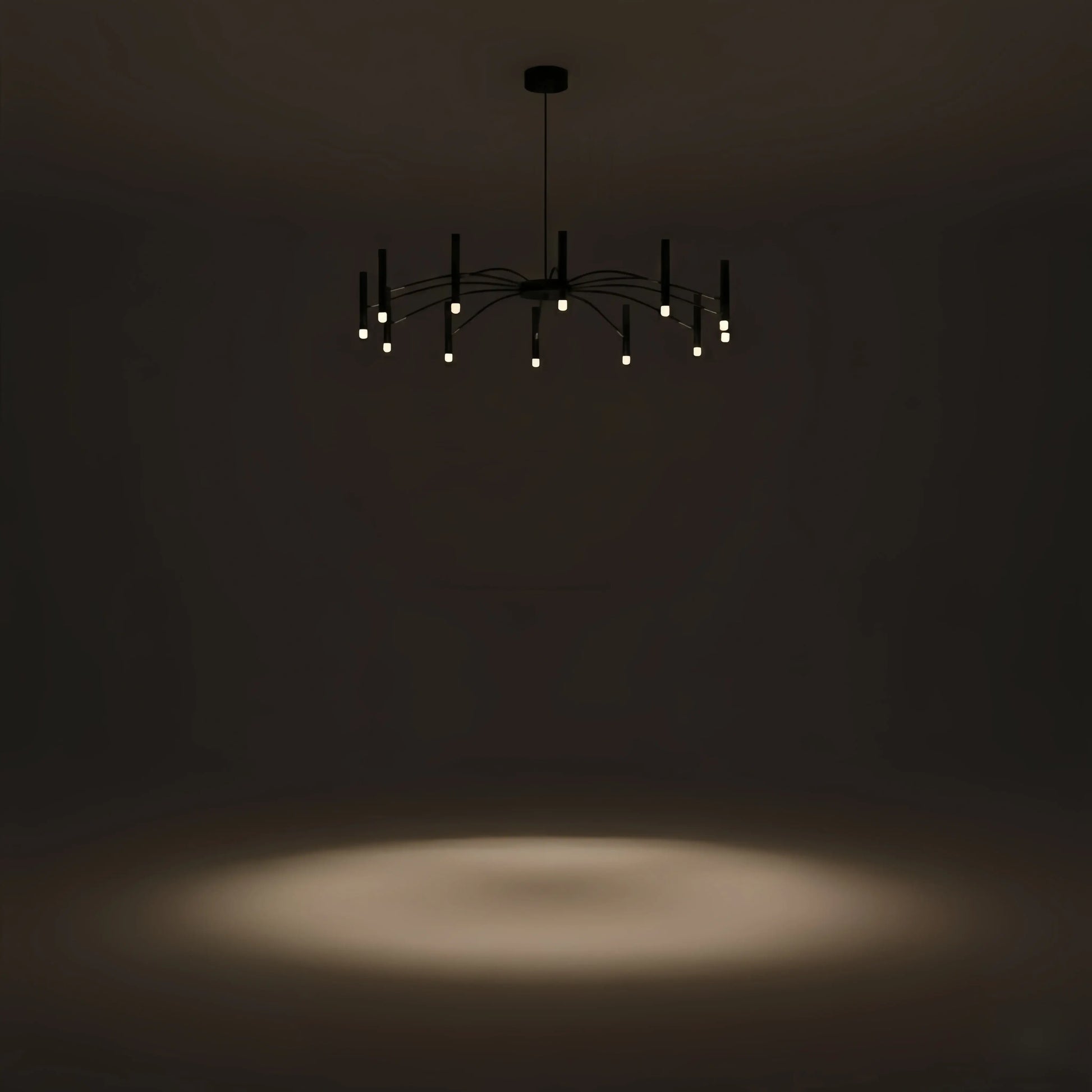 Contemporary Candle Chandelier with Adjustable