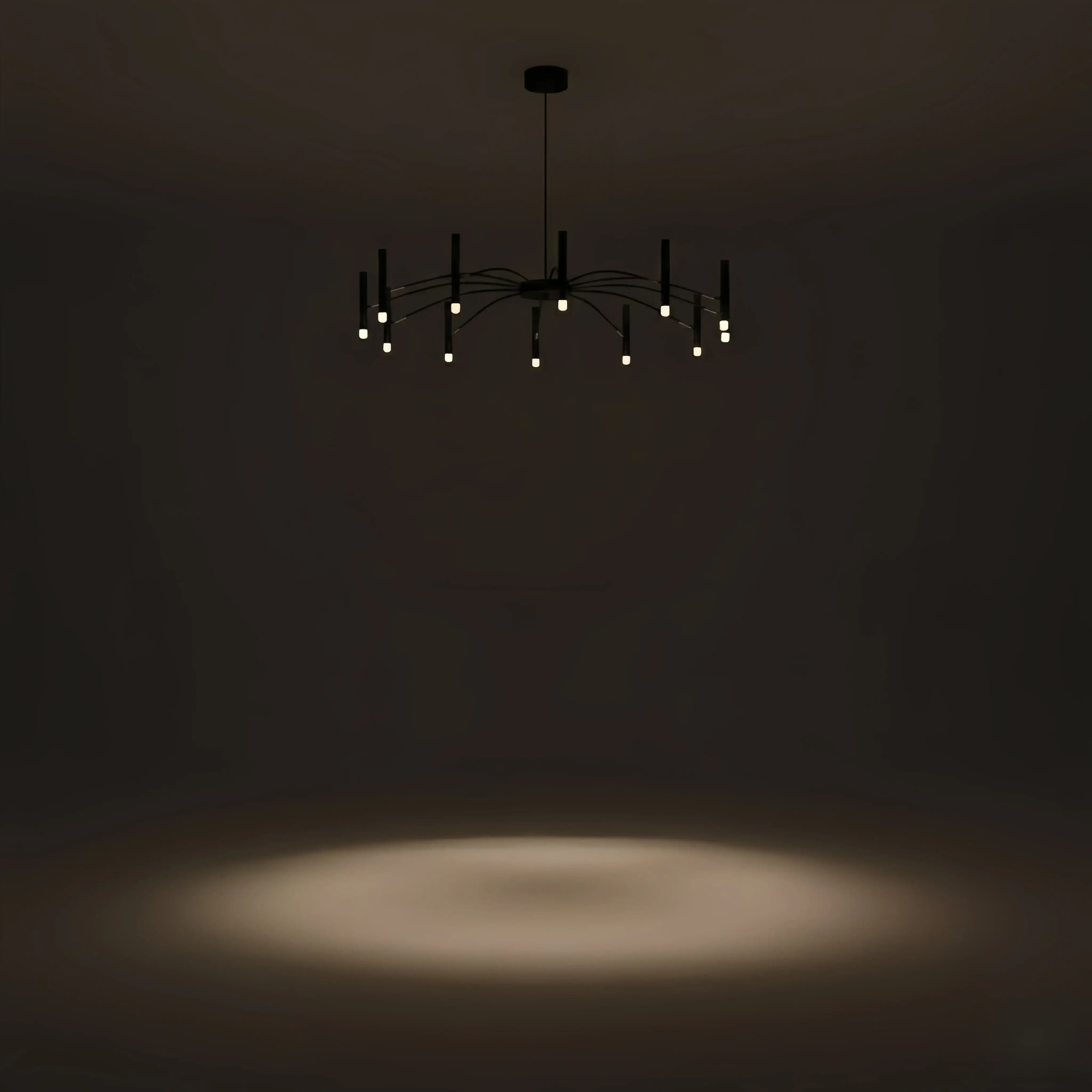 Contemporary Candle Chandelier with Adjustable