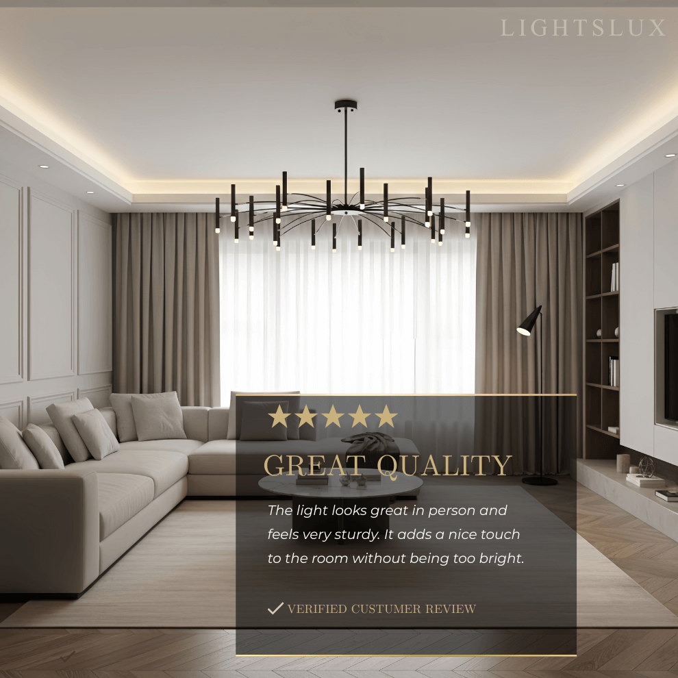 Contemporary Candle Chandelier with Adjustable