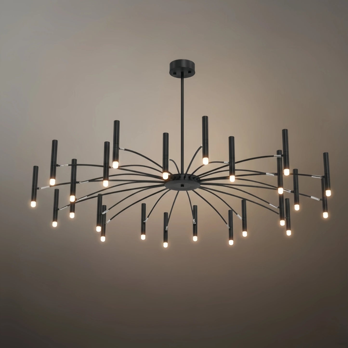 Contemporary Candle Chandelier with Adjustable