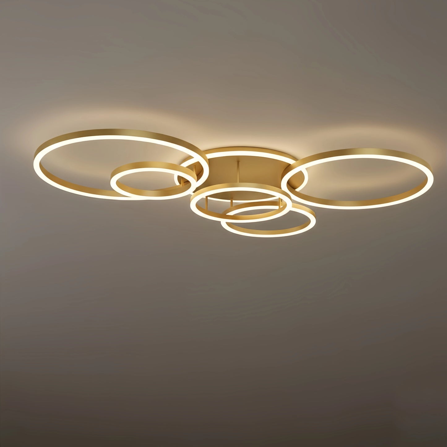  Ring Black/Gold Celing Light, 4Style, for Bedroom/Living Room/Commercial