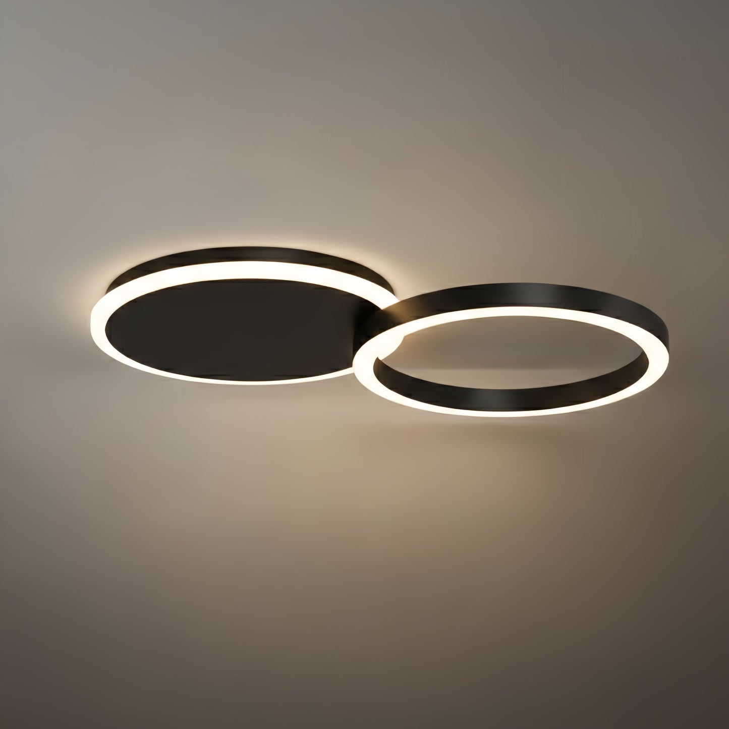  Ring Black/Gold Celing Light, 4Style, for Bedroom/Living Room/Commercial