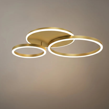  Ring Black/Gold Celing Light, 4Style, for Bedroom/Living Room/Commercial