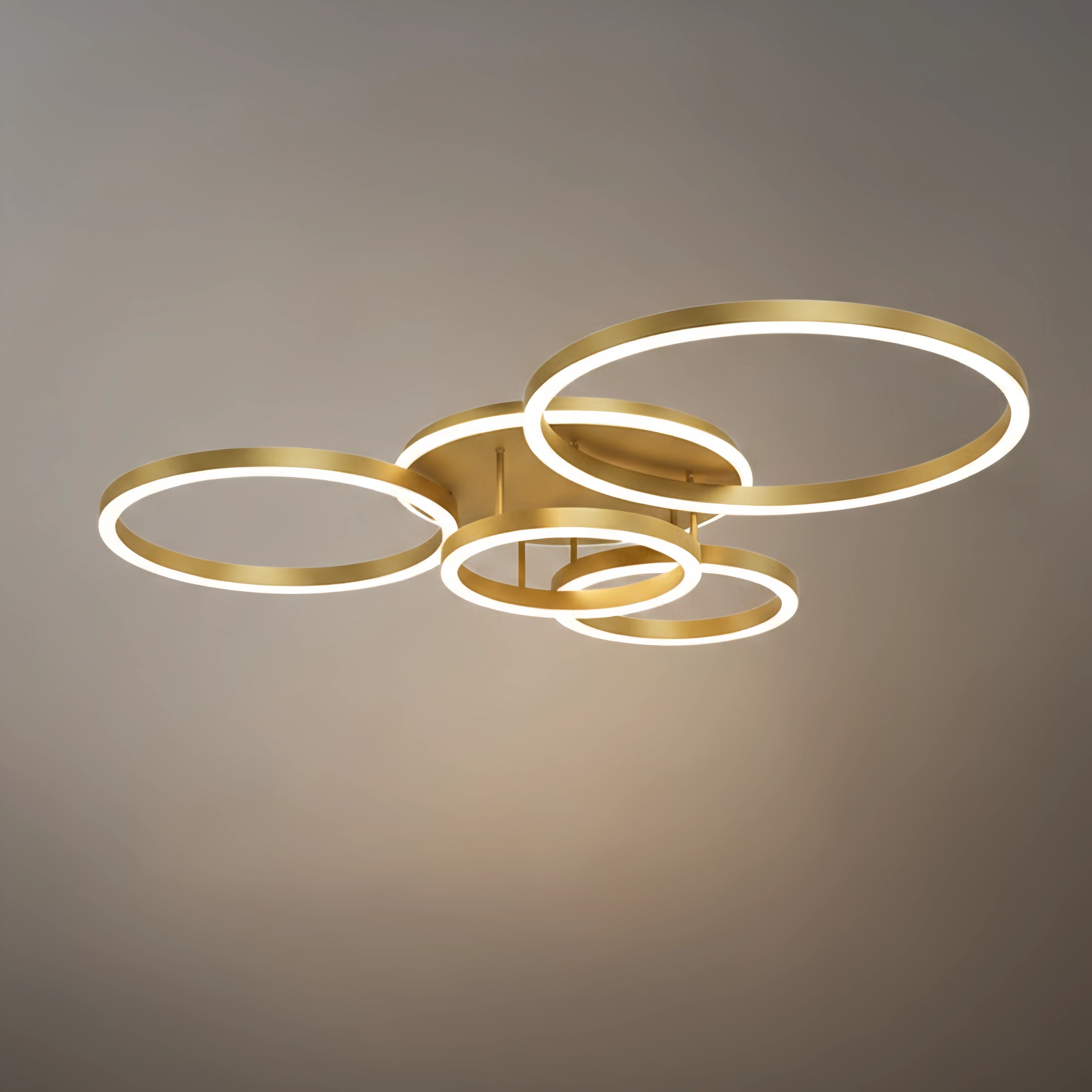  Ring Black/Gold Celing Light, 4Style, for Bedroom/Living Room/Commercial