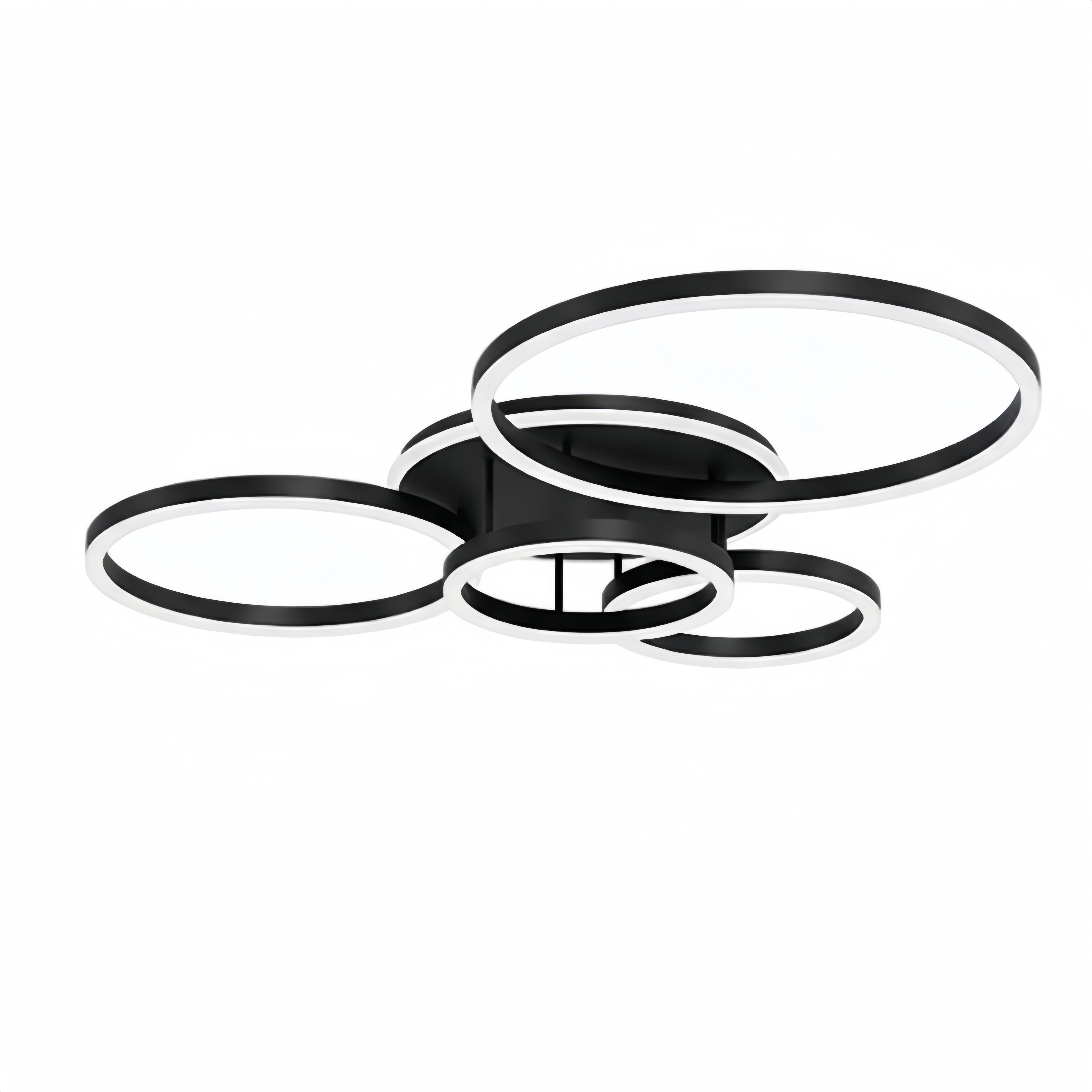  Ring Black/Gold Celing Light, 4Style, for Bedroom/Living Room/Commercial