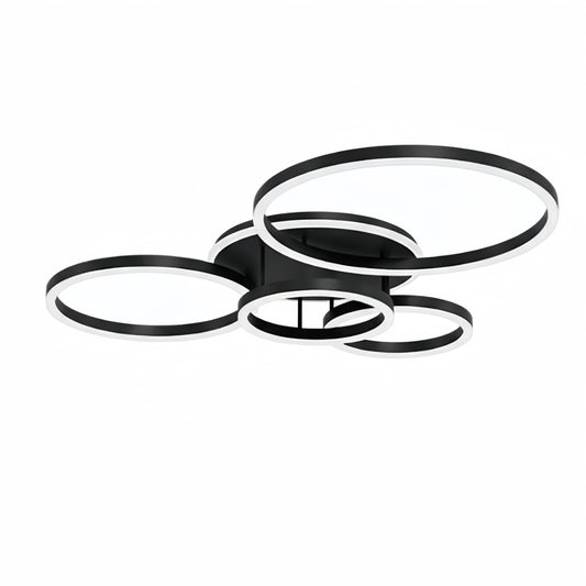  Ring Black/Gold Celing Light, 4Style, for Bedroom/Living Room/Commercial