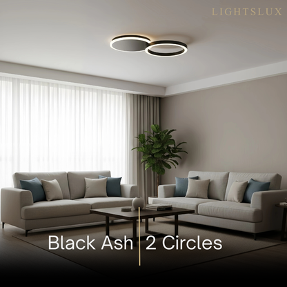  Ring Black/Gold Celing Light, 4Style, for Bedroom/Living Room/Commercial