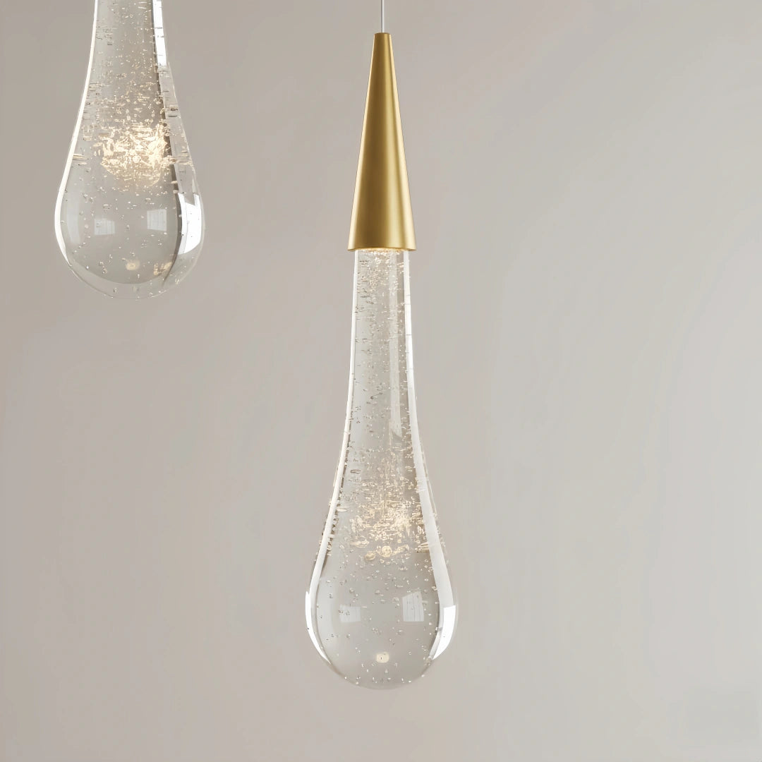 Excelis Luxury Crystal Drop Chandelier with Spiral Design