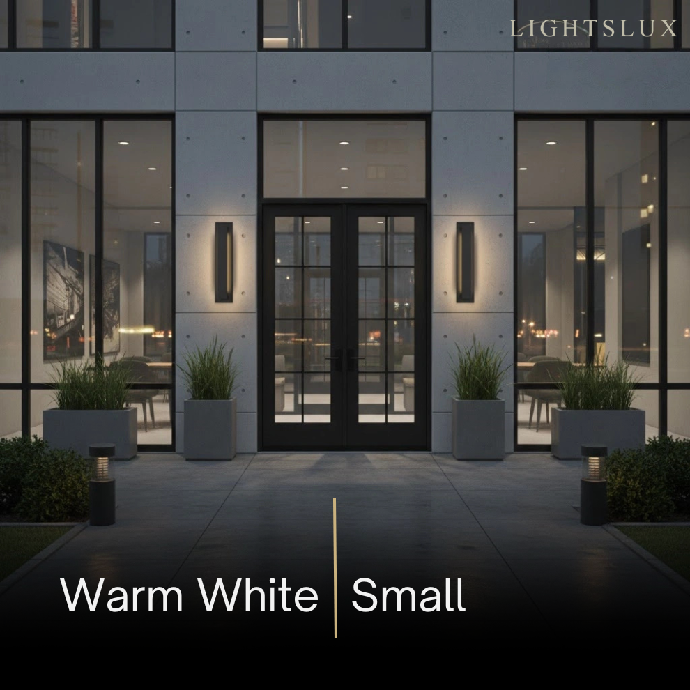  Outdoor Wall Light with Vertical COB LED, Waterproof Exterior Sconce for Entryway & Patio