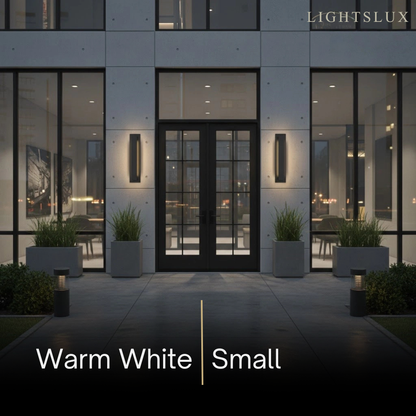  Outdoor Wall Light with Vertical COB LED, Waterproof Exterior Sconce for Entryway & Patio