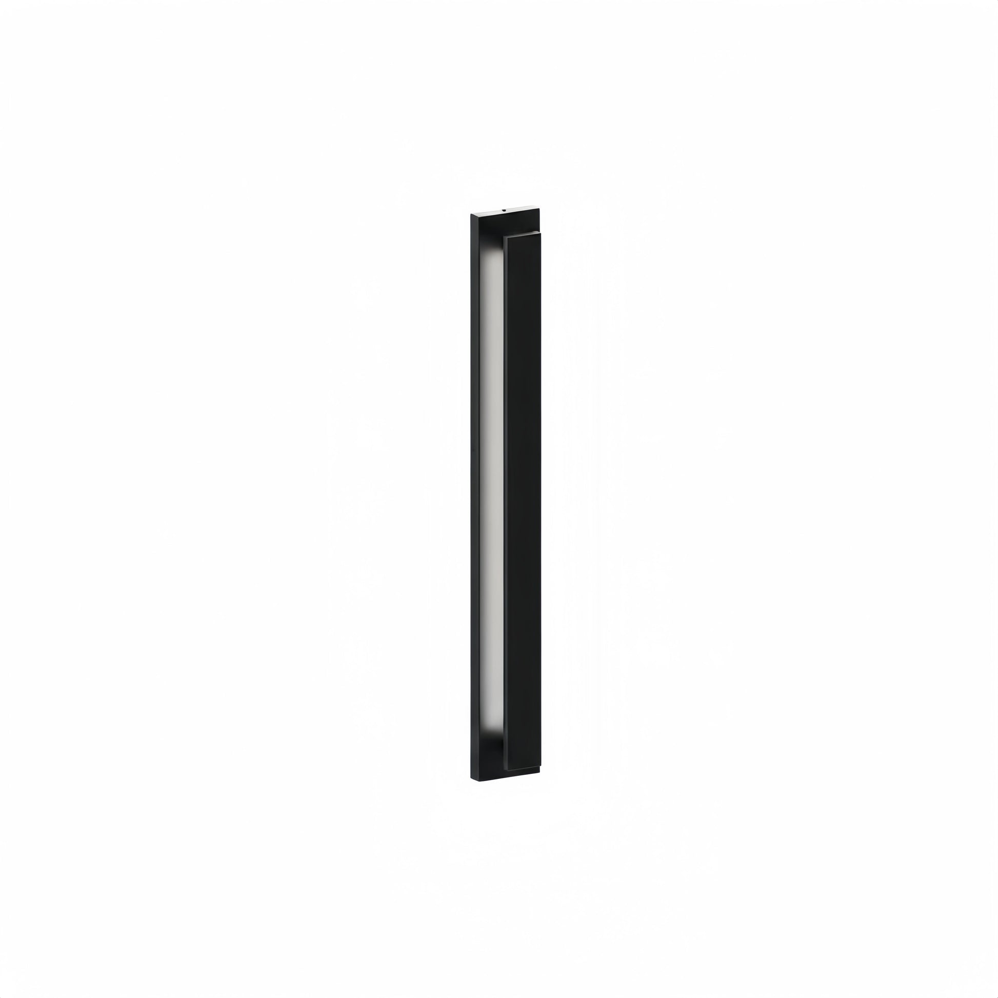  Modern Black Outdoor Wall Light with Vertical COB LED, Waterproof Exterior Sconce for Entryway & Patio