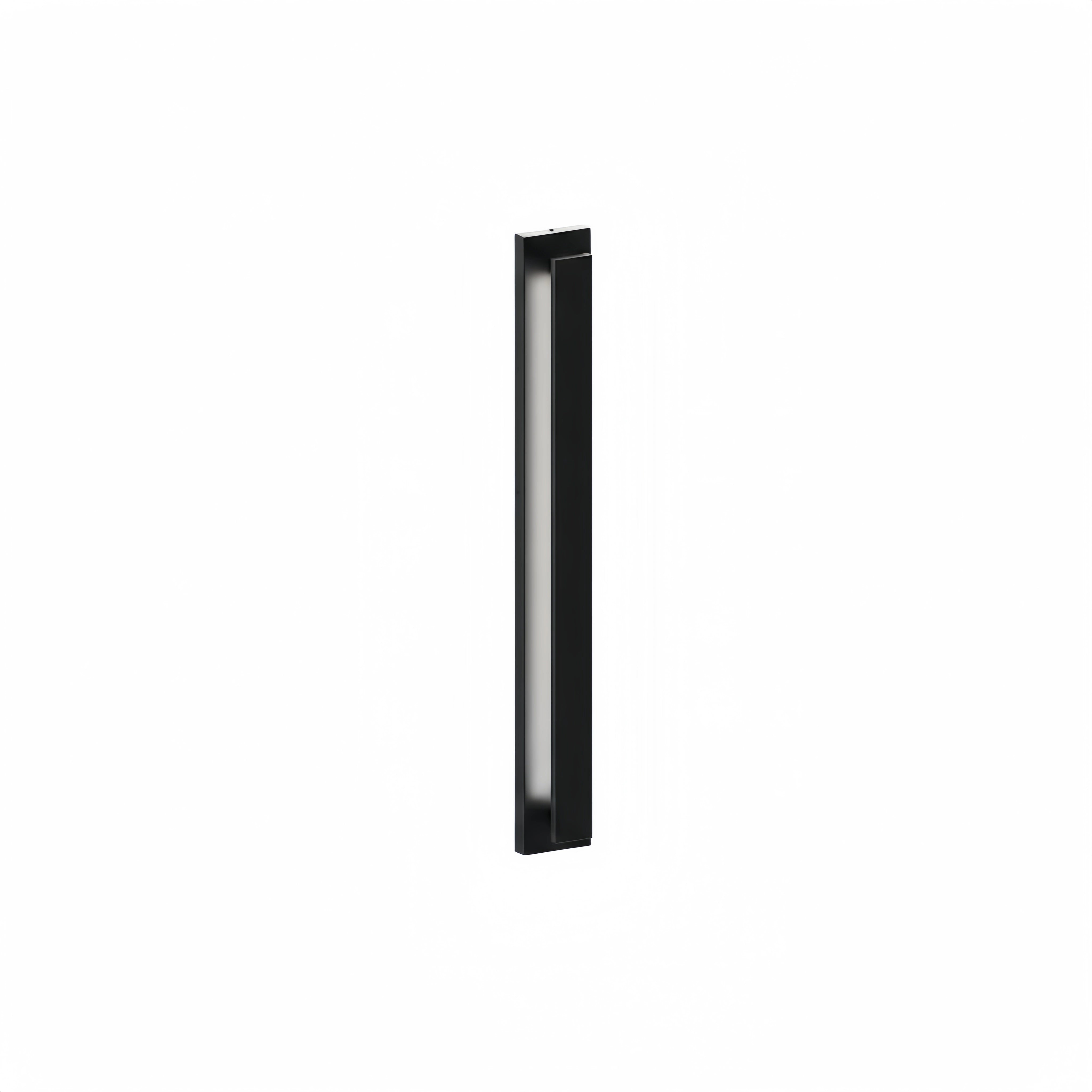  Modern Black Outdoor Wall Light with Vertical COB LED, Waterproof Exterior Sconce for Entryway & Patio