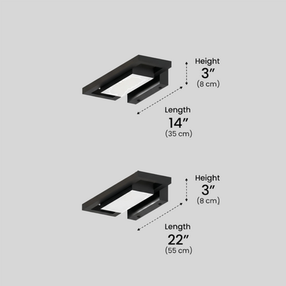 Arcato Modern Waterproof Wall Sconce, 2 Size,for Tarrace/Garden