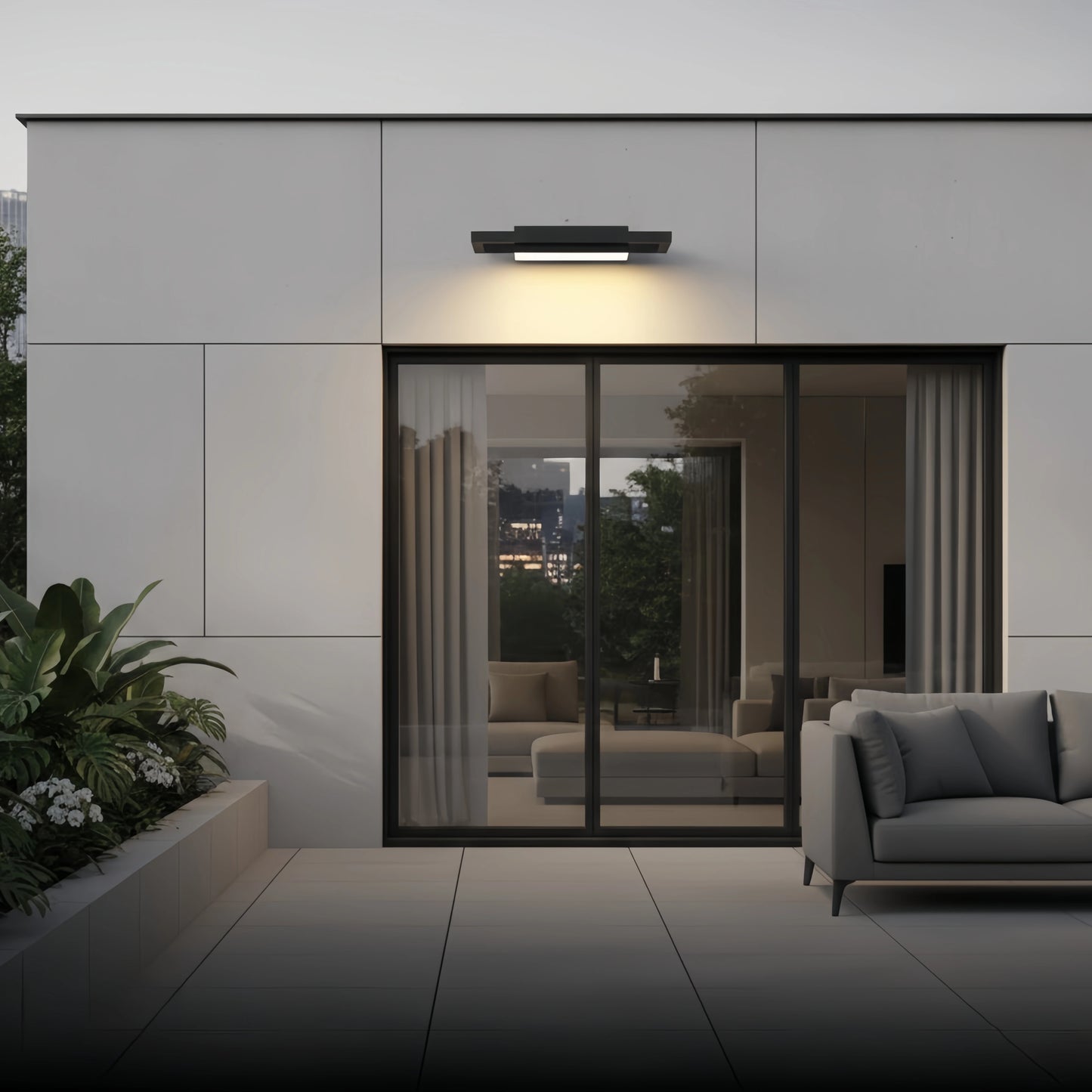 Arcato Modern Waterproof Wall Sconce, 2 Size,for Tarrace/Garden