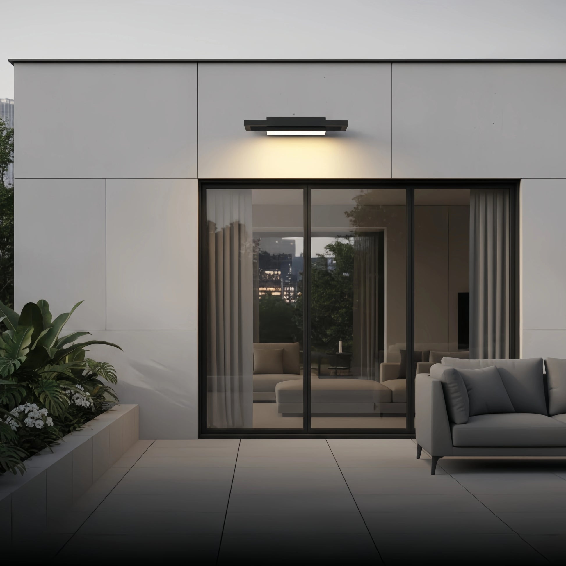 Arcato Modern Waterproof Wall Sconce, 2 Size,for Tarrace/Garden