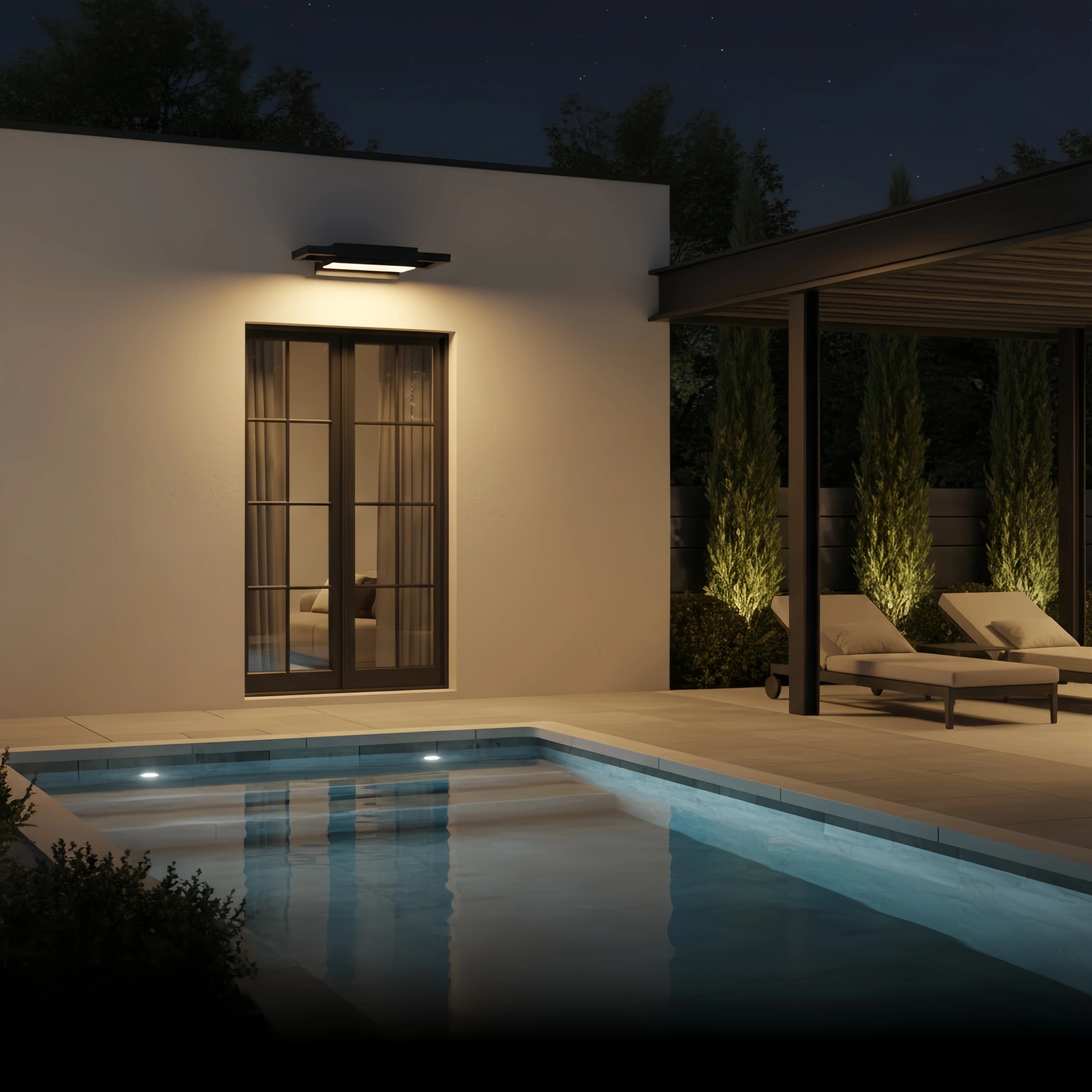 Arcato Modern Waterproof Wall Sconce, 2 Size,for Tarrace/Garden