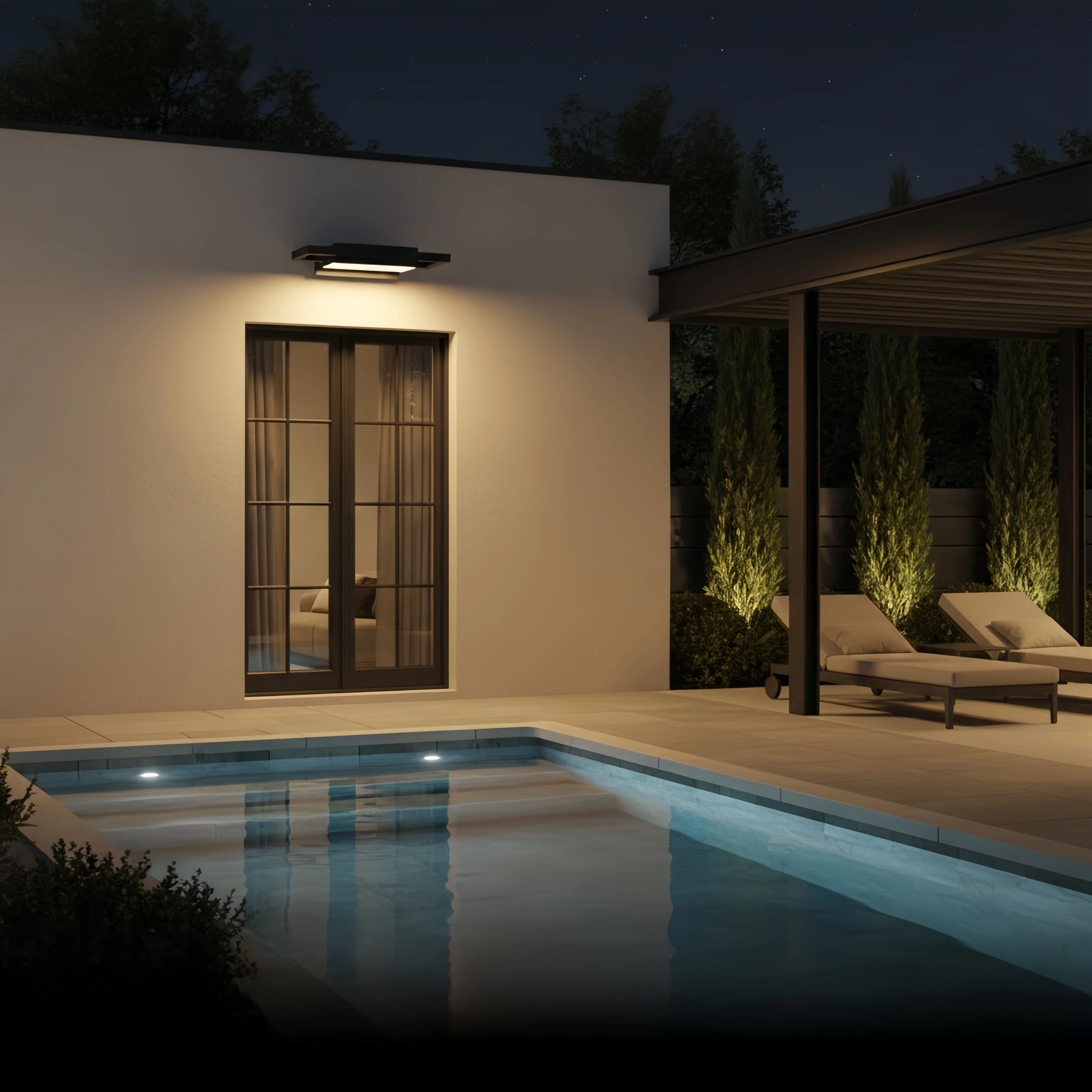 Arcato Modern Waterproof Wall Sconce, 2 Size,for Tarrace/Garden