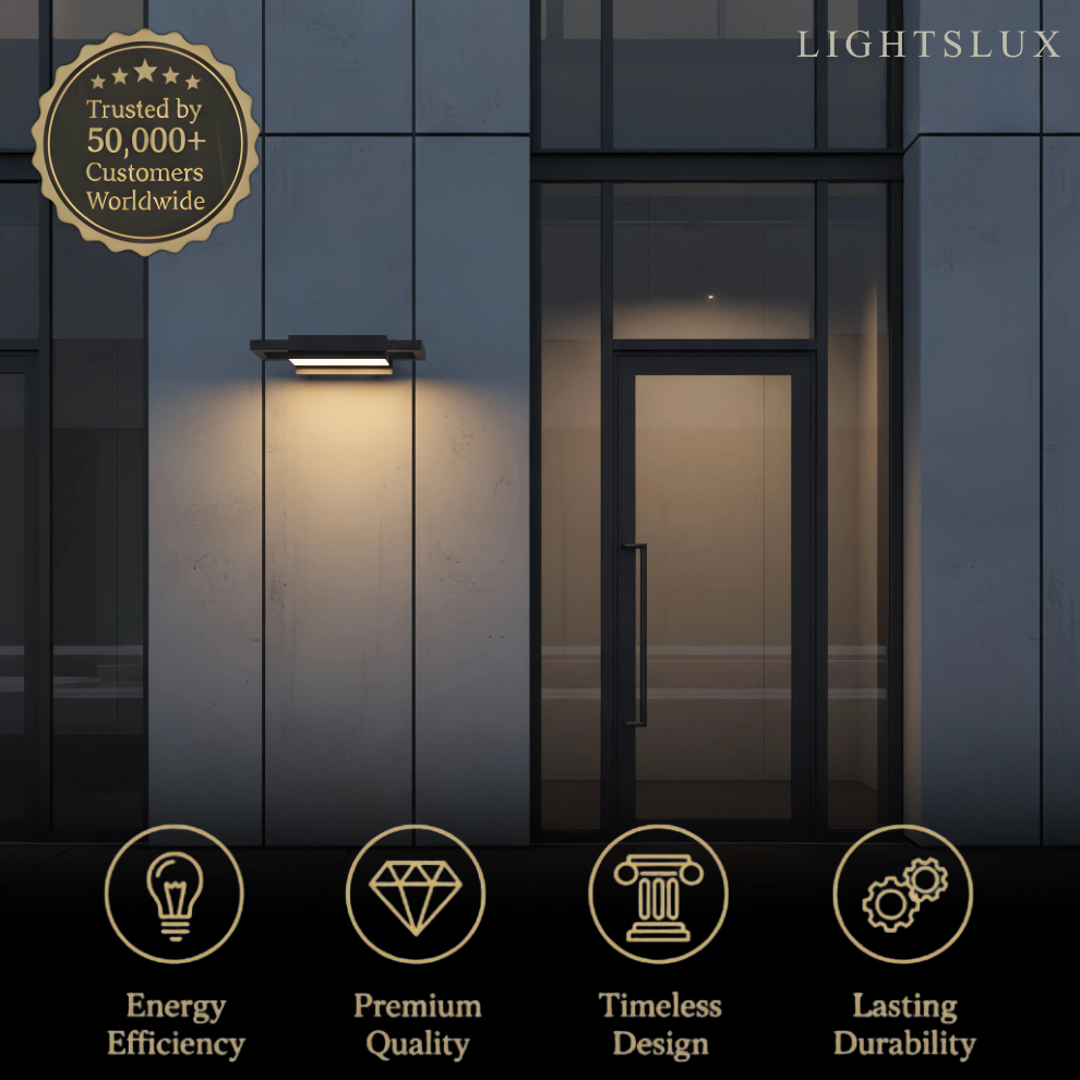 Arcato Modern Waterproof Wall Sconce, 2 Size,for Tarrace/Garden