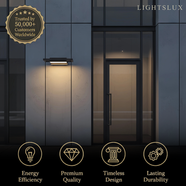 Arcato Modern Waterproof Wall Sconce, 2 Size,for Tarrace/Garden