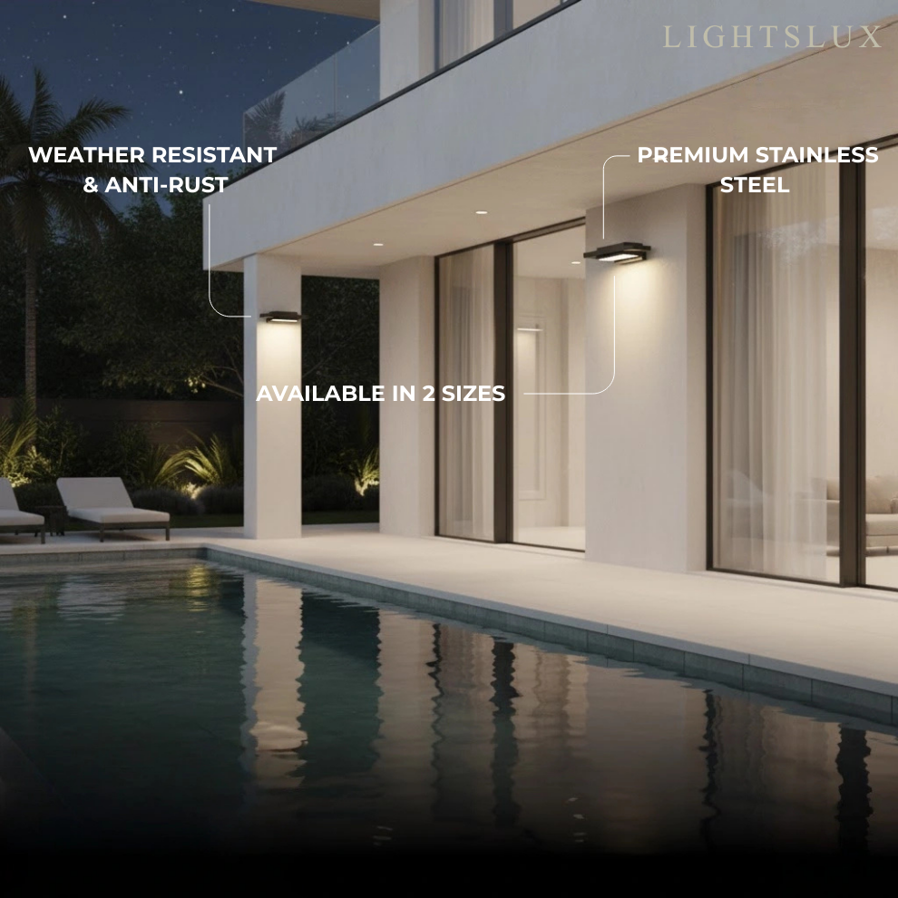 Arcato Modern Waterproof Wall Sconce, 2 Size,for Tarrace/Garden