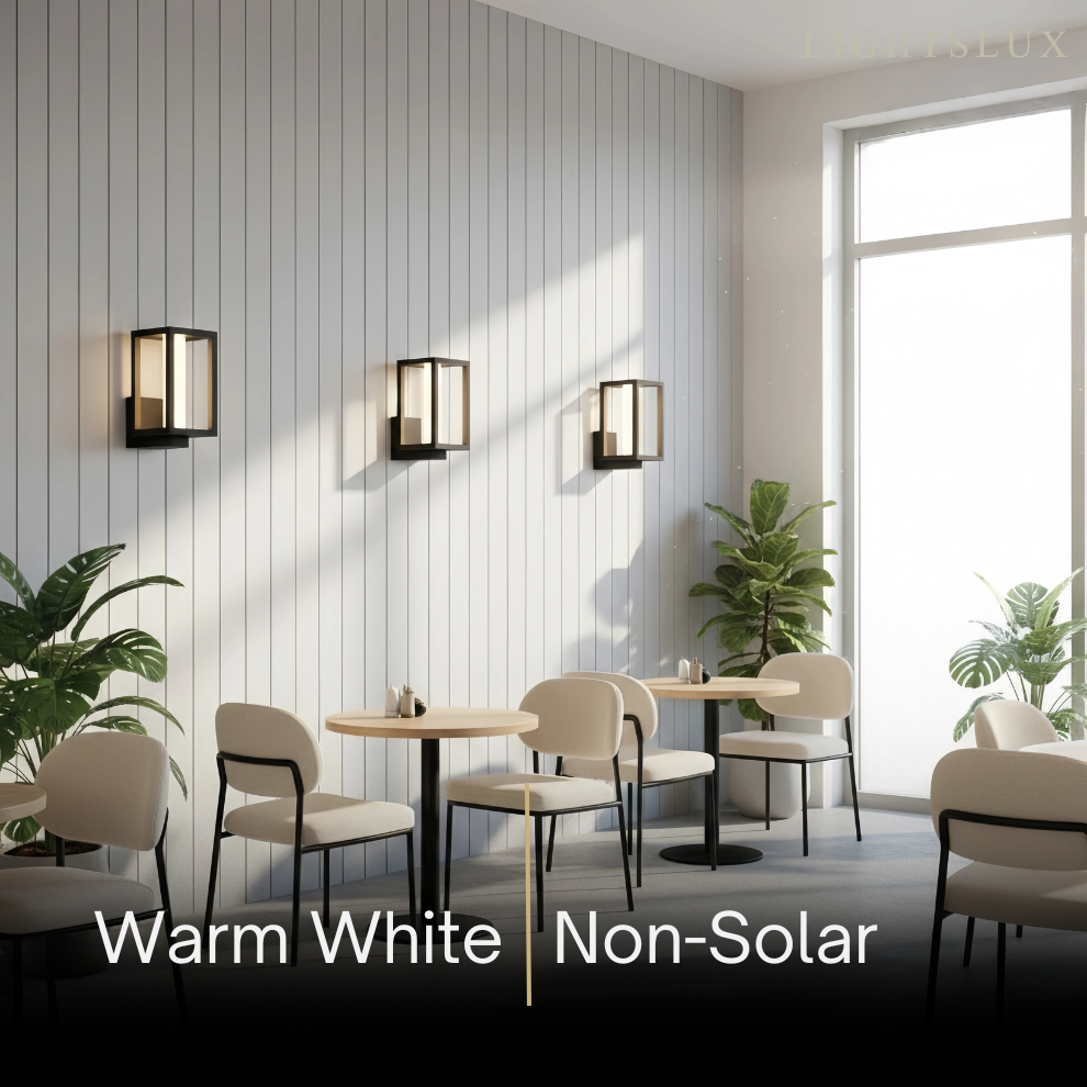 Modern Outdoor Solar Wall Light-Waterproof for Yard/Lawn