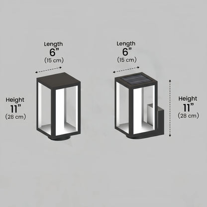 Modern Outdoor Solar Wall Light-Waterproof for Yard/Lawn