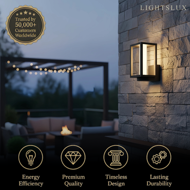 Modern Outdoor Solar Wall Light-Waterproof for Yard/Lawn