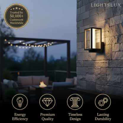 Modern Outdoor Solar Wall Light-Waterproof for Yard/Lawn