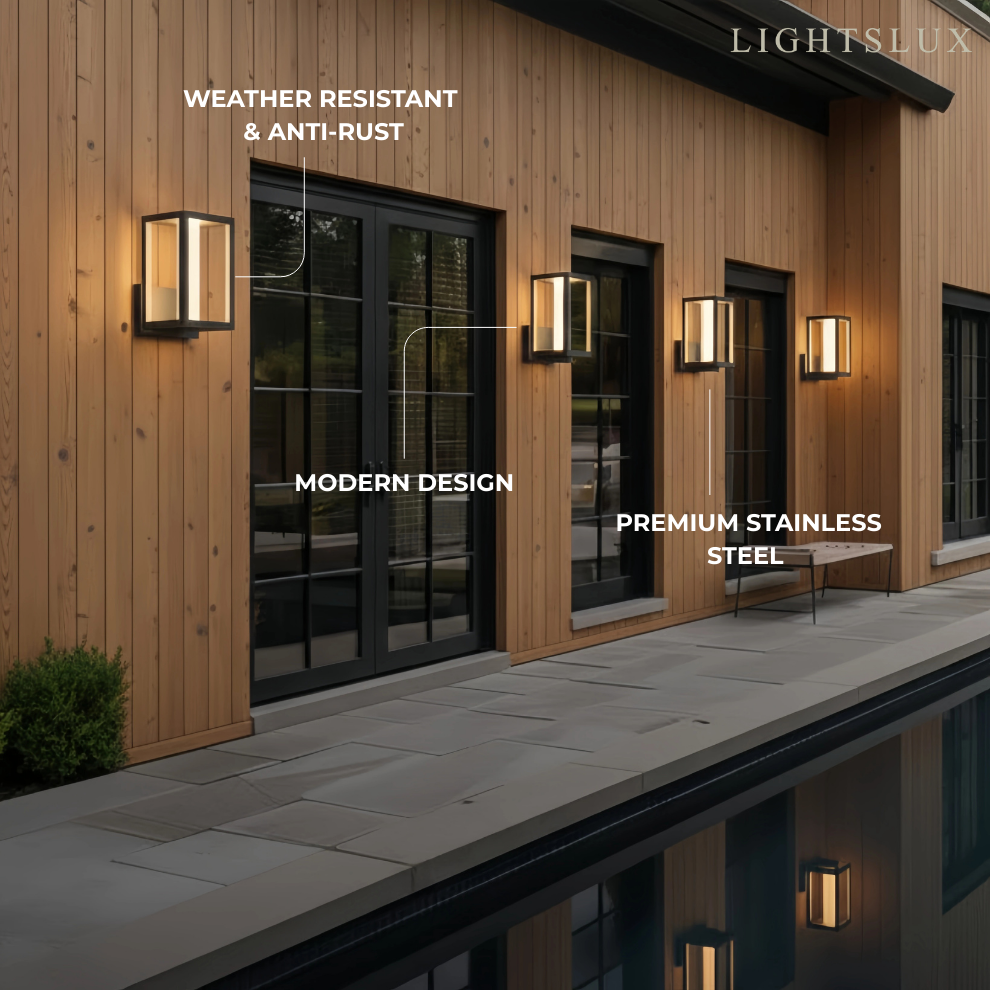 Modern Outdoor Solar Wall Light-Waterproof for Yard/Lawn