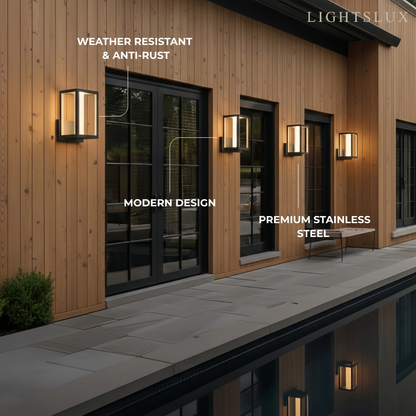 Modern Outdoor Solar Wall Light-Waterproof for Yard/Lawn