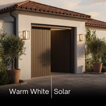 Modern Outdoor Solar Wall Light-Waterproof for Yard/Lawn