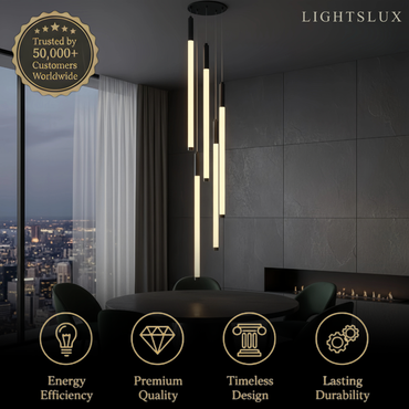 Nebula Multi-Tier Modern Chandelier - Waterfall Design for Staircases & High Ceilings