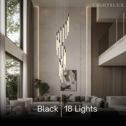 Nebula Multi-Tier Modern Chandelier - Waterfall Design for Staircases & High Ceilings