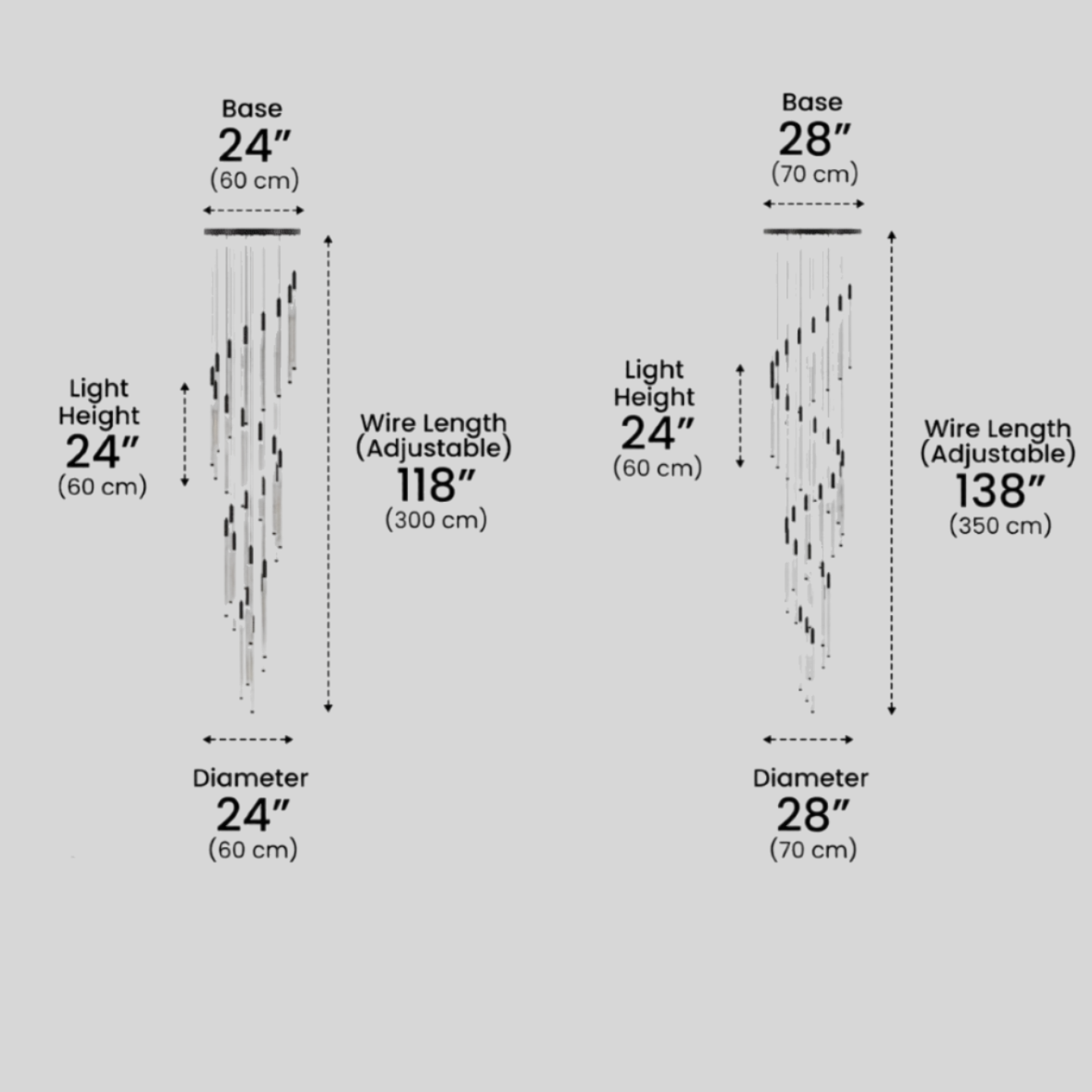 Nebula Multi-Tier Modern Chandelier - Waterfall Design for Staircases & High Ceilings