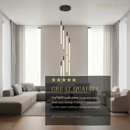 Nebula Multi-Tier Modern Chandelier - Waterfall Design for Staircases & High Ceilings