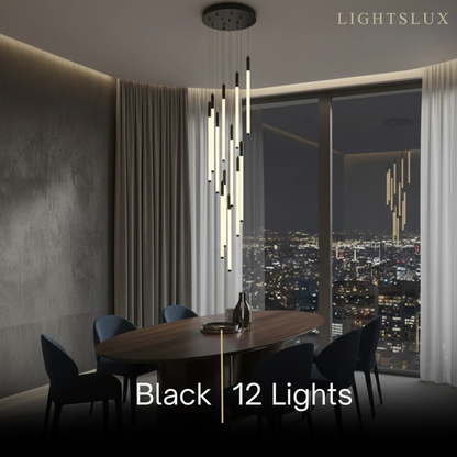 Nebula Multi-Tier Modern Chandelier - Waterfall Design for Staircases & High Ceilings